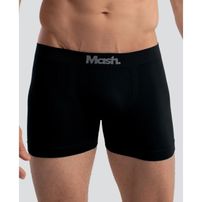 Cueca Mash Microfibra Boxer Preto/Cinza - Kit 2 Unidades