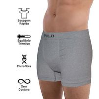 Cueca Boxer Polo Star Microfibra Cinza