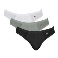 Cueca Slip Zorba Algodão Branco/Cinza/Preto - Kit 3 unidades