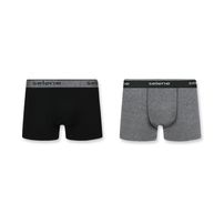 Cueca Boxer Selene Algodão Preto/Cinza - Kit 2 unidades