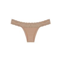 Calcinha Biquini Hope em Modal Detalhe em Renda 3532 Bege Ballet Un