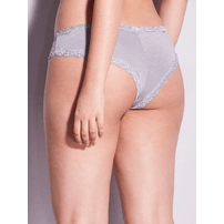 Calcinha Hope Modal Tanga Brasileira detalhe em Renda 3932 Cinza Un