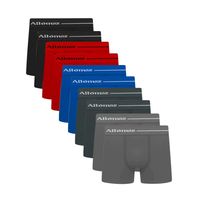 Kit 10 Cuecas Altomax Boxer Microfibra Lisa Sem Costura Sortido