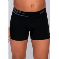 Cueca Boxer Lupo Infantil Microfibra Sem costura 132 Preto Un