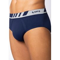 Cueca Slip Lupo Microfibra Sem Costura 691 Azul Marinho Un