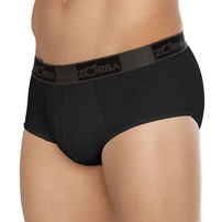 Cueca Slip Zorba Algodão Preto - Un
