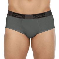 Cueca Slip Zorba Algodäo Chumbo - Un