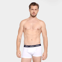 Cueca Boxer Zorba Algodão Branco - Un