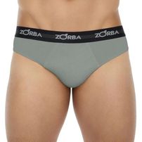 Cueca Slip Zorba Algodão Grafite - Un