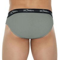 Cueca Slip Zorba Algodão Grafite - Un