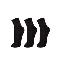 Kit 3 Pares Meias Trifil Algodão AU Atoalhada 8721 Preto