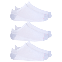 Kit 3 Pares Meias Hanes Sapatilha Algodão Esportiva 5190 Branco 37/44