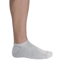 Kit 3 Pares Meias Hanes Sapatilha Algodão Esportiva 5190 Cinza 37/44