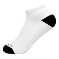 Kit 3 Meias Cano Curto Para Corrida Algodão Ted Socks 1800 Branco/Preto Un