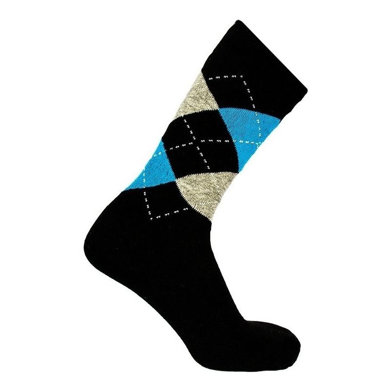 Meia-Social-Escocesa-Xadrez-Algodao-S3-Preto-Azul