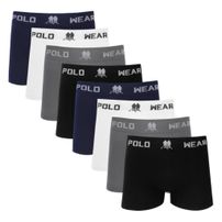 Kit 8 Cuecas Boxer Polo Wear Microfibra Sortido