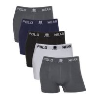 Kit 5 Cuecas Boxer Polo Wear Microfibra Sortido