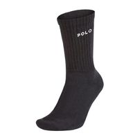 Kit 3 Meias Algodão Cano Médio Polo Star Preto