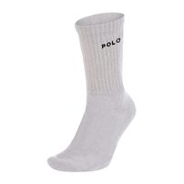 Kit 3 Meias Algodão Cano Médio Polo Star Branco