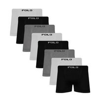 Kit 8 Cuecas Boxer Polo Star Microfibra Sortido