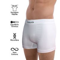 Kit 3 Cuecas Boxer Polo Star Microfibra Branco