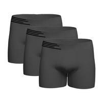 Kit 3 Cuecas Boxer Microfibra UP Cinza