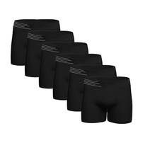 Kit 6 Cuecas Boxer Microfibra UP Preto