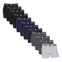 Kit 12 Cuecas Boxer Polo Wear Microfibra Sortido