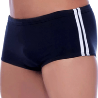 Sunga Praia Masculino 2 Listras Preto