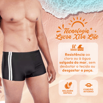 Sunga Praia Masculino 2 Listras Verde