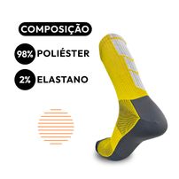 Kit 3 Meias Up Ciclismo Cano Longo Microfibra Masculina Amarelo - 39/44