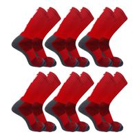 Kit 6 Meias Up Ciclismo Cano Longo Microfibra Masculina Vermelho - 39/44