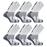 Kit 6 Meias Up Ciclismo Cano Longo Microfibra Masculina Branco - 39/44
