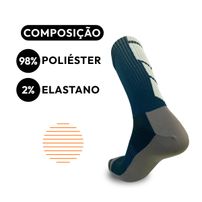 Kit 3 Meias Up Ciclismo Cano Longo Microfibra Masculina Azul Marinho - 39/44