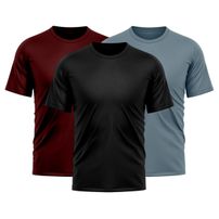 Kit 3 Camisetas Dry Fit Masculina Básica Sortida 2