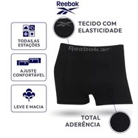 Kit 3 Cuecas Reebok Boxer Classic Microfibra Sortido
