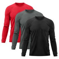 Kit 3 Camisetas Manga Longa Masculina Básica Proteção UV Sortido 2