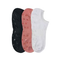 Kit 3 Pares Meias Antiderrapante Yoga e Pilates Feminino Sortido 34/38