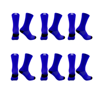 Kit 6 Pares Meias Esportivas Caminhada Corrida Azul Royal 39/44