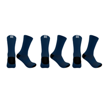 Kit 3 Pares Meias Esportivas Caminhada Corrida Azul Marinho 39/44
