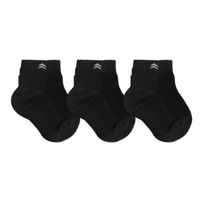 Kit 3 Pares Meia Infantil Baby Up Algodão Cano Médio Preto