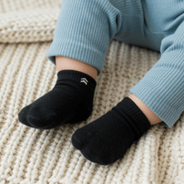 Kit 3 Pares Meia Infantil Baby Up Algodão Cano Médio Preto