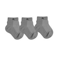 Kit 3 Pares Meia Infantil Baby Up Algodão Cano Médio Cinza