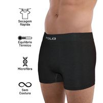 Kit 10 Cuecas Boxer Polo Star Microfibra Branco e Preto