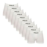 Kit 10 Cuecas Boxer Polo Star Algodão Branca