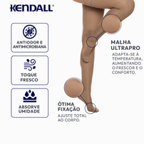 Meia 7/8 Kendall Media Compressão Mel