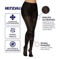 Meia Calça Kendall Media Compressão Preto