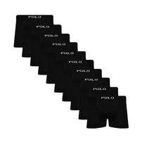 Kit 10 Cuecas Boxer Polo Star Microfibra Preta