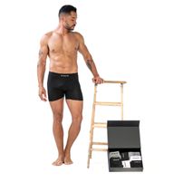 Kit 10 Cuecas Boxer Polo Star Microfibra Preta