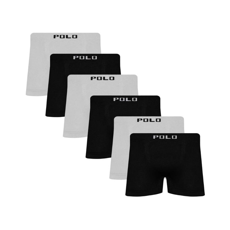 Kit-6-Cuecas-Boxer-Microfibra-Polo-Star-Branco-e-Preto-